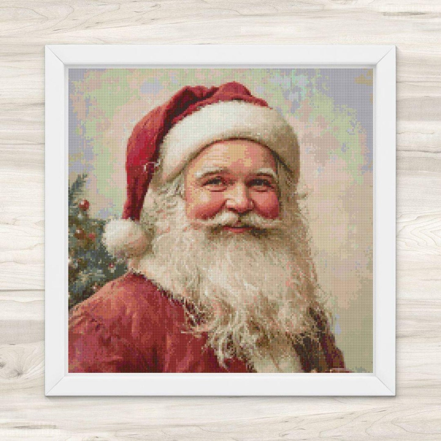 Cross Stitch Pattern: Vintage Santa Claus Motif 4 - PDF Instant Download