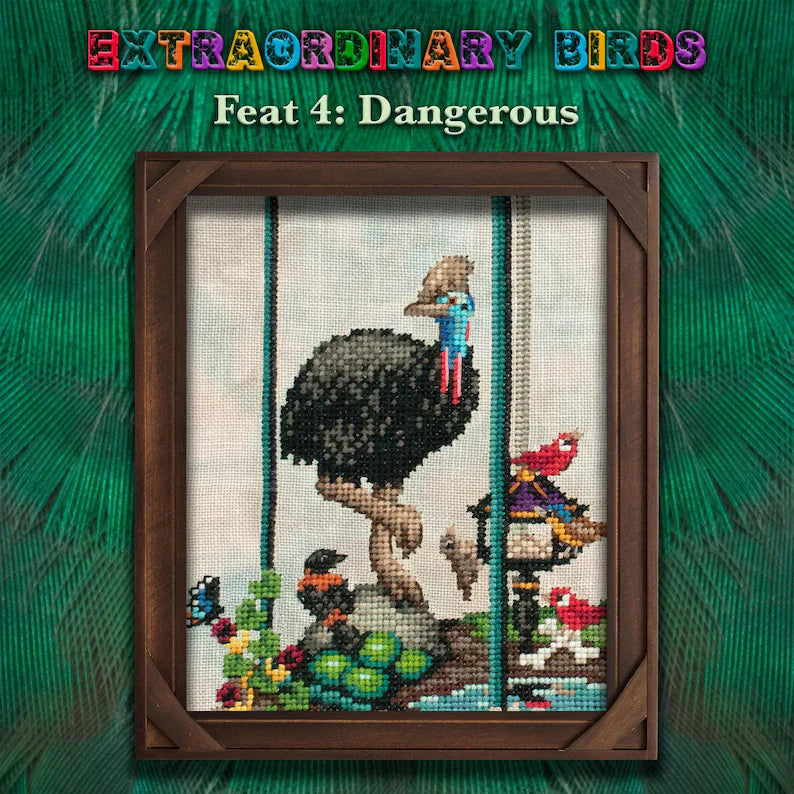 Extraordinary Birds - Stitch Along Cross Stitch Pattern - PDF Instant Download