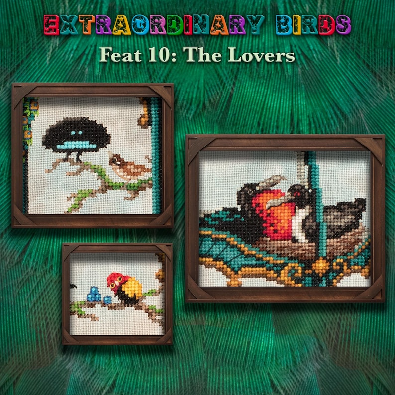 Extraordinary Birds - Stitch Along Cross Stitch Pattern - PDF Instant Download