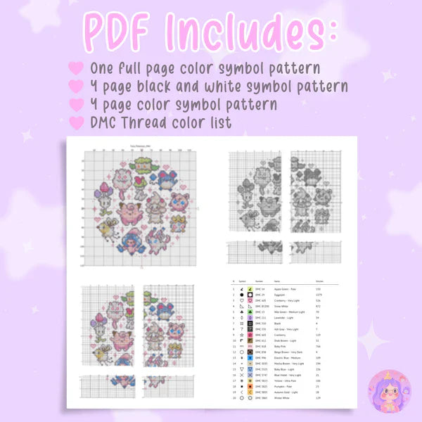 Pink Christmas Cookies Cross Stitch Pattern PDF