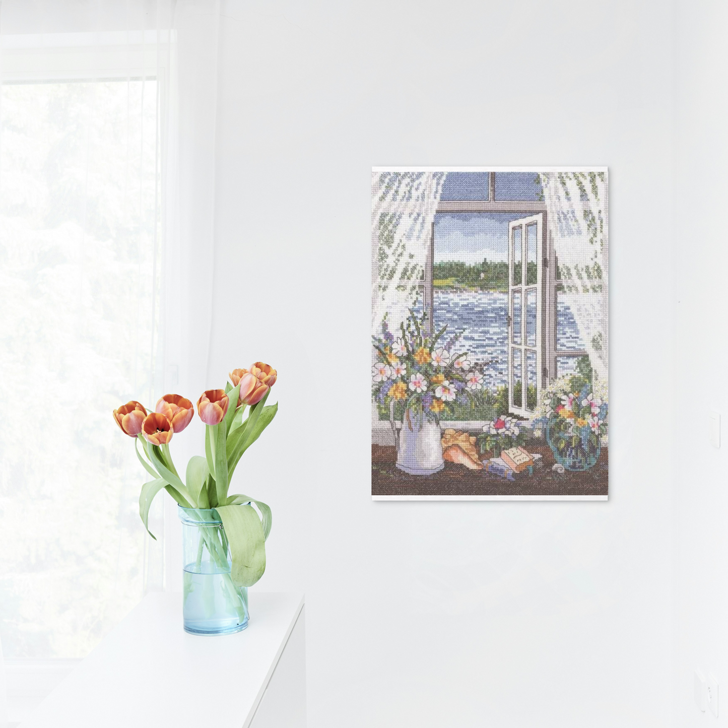 A Breeze Off The Ocean-House Decor Digital Cross Stitch Chart, PDF, Cross Stitch Patter Instant Download
